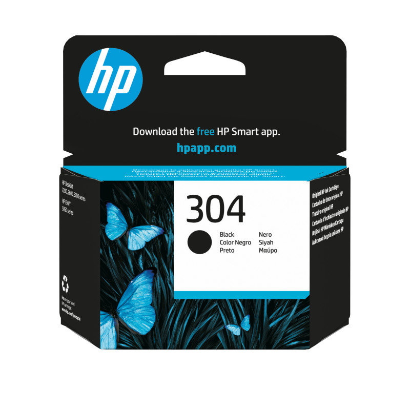 HP Cartouche d'encre noire 304 N9K06AE