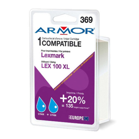 Armor Cartouche Pack Lexmark 100XL Cyan X2 K10188R1