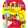 Giotto Étui 12 Crayons Maxi Bébé Réf 469700