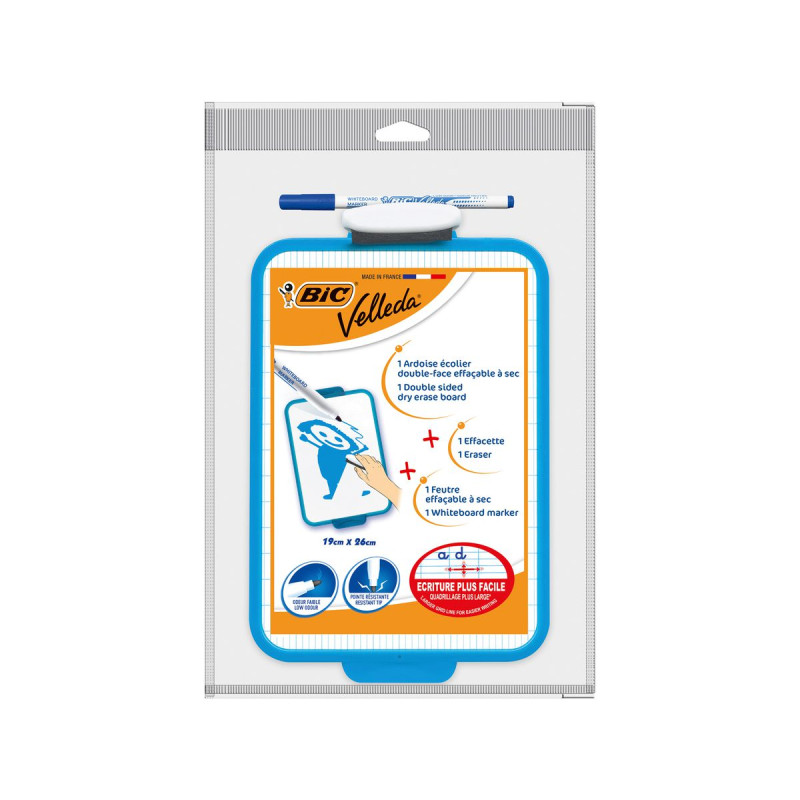 BIC Ardoise Velleda 19x26 avec Feutre et Effaceur 841360