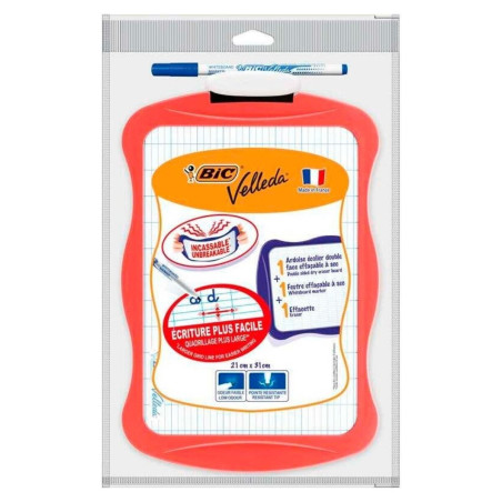 Bic Ardoise Velleda 20x30cm + 1 Feutre + 1 Effaceur 841362