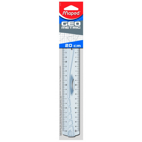 Maped Double Décimètre Cristal 20cm 242120