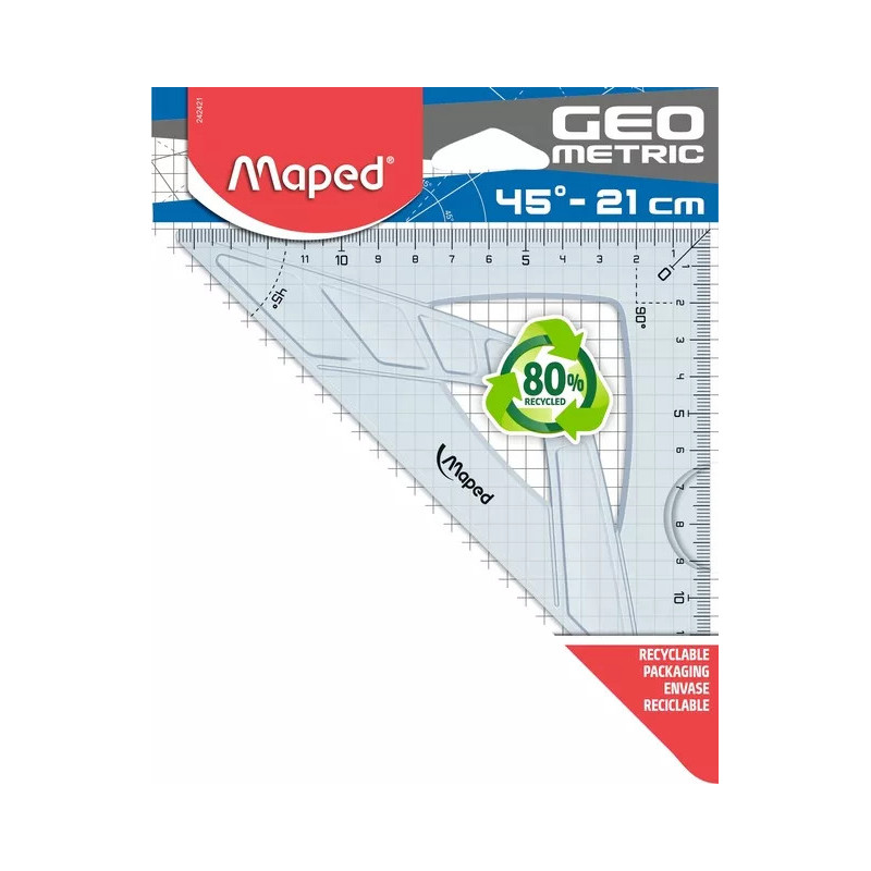 Maped Équerre 45° 21cm Cristal 242421