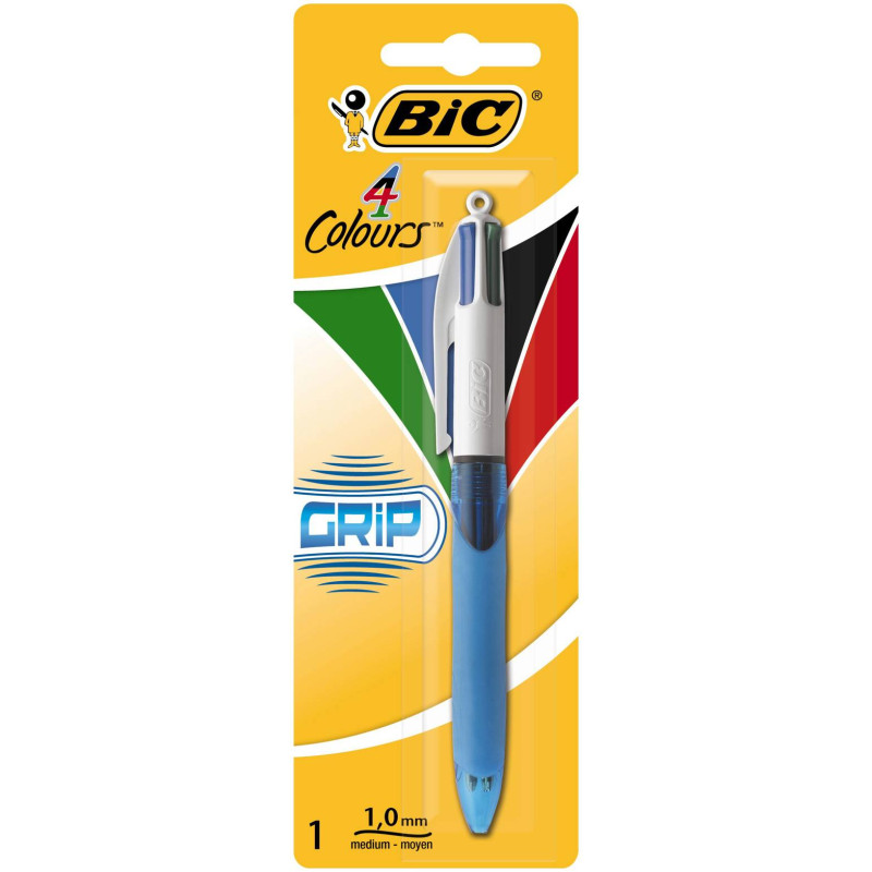 BIC Stylo 4 Couleurs Grip Rétractable 887129