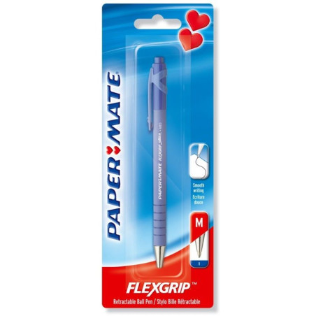 Papermate Stylo Bille FlexGrip Bleu 26534
