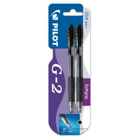 Pilot Stylo Bille G2 Noir Lot de 2 724710