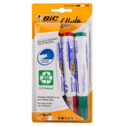 Bic Feutres Velleda Pointe Ogive Assortis Blister de 4