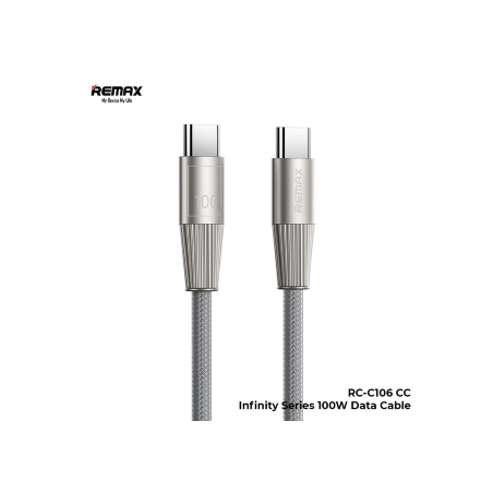 Câble de charge Remax 100W USB-C RC-C106 Silver