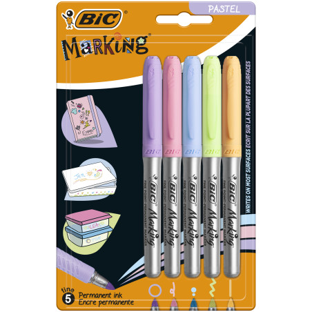 Bic Marqueur Permanent Pte Ogi Pocket Assorti 942865
