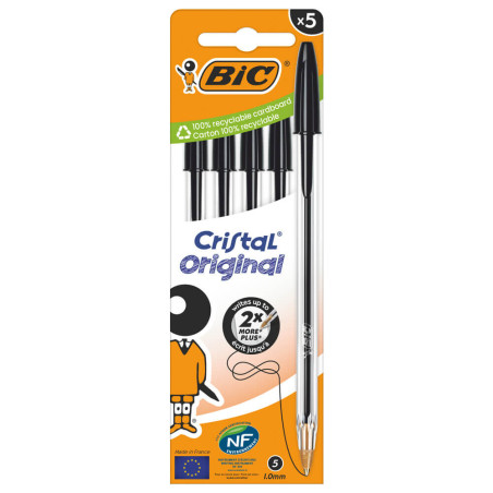 BIC Stylo bille Cristal noir 516345