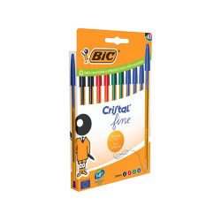 BIC Stylo Bille Cristal Fine Assortiment 10 516356