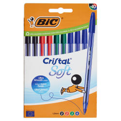 Bic Stylo Bille Cristal Soft Assortiment 516359