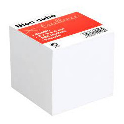 Bloc Cube Encollé Blanc 9x9x9cm 800 Feuilles
