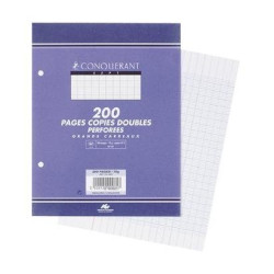 Cahier double 17x22 200 pages Conquérant Sept 101223