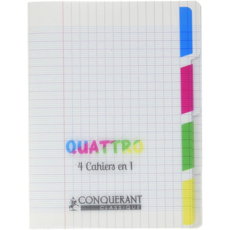 Conquerant Classique Cahier 4 en 1 17x22 140p 026554