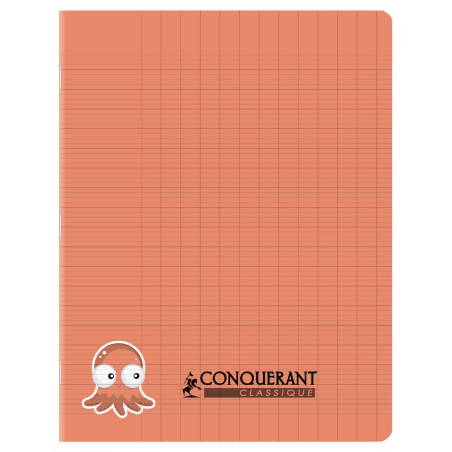 Conquerant Cahier piqûre 17x22 32P 2.5mm Rouge 002781