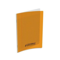 Cahier piqûre 17x22 32 pages couverture PP Orange 105462