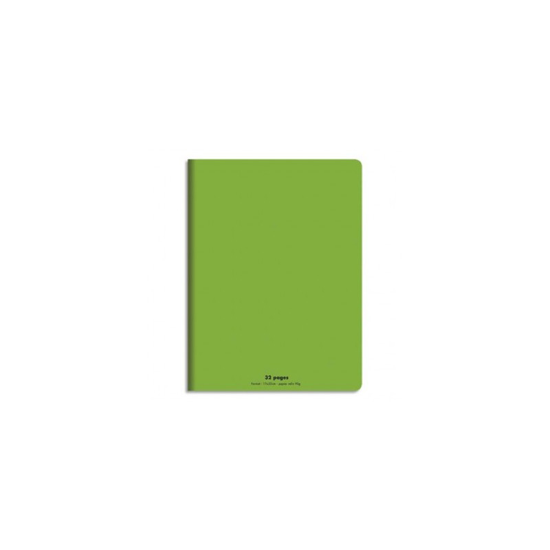 Cahier Piqué 17x22 32 Pages Couverture PP Vert