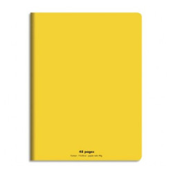 Cahier Piqûre 17x22cm 48 Pages Couverture PP Jaune 101302