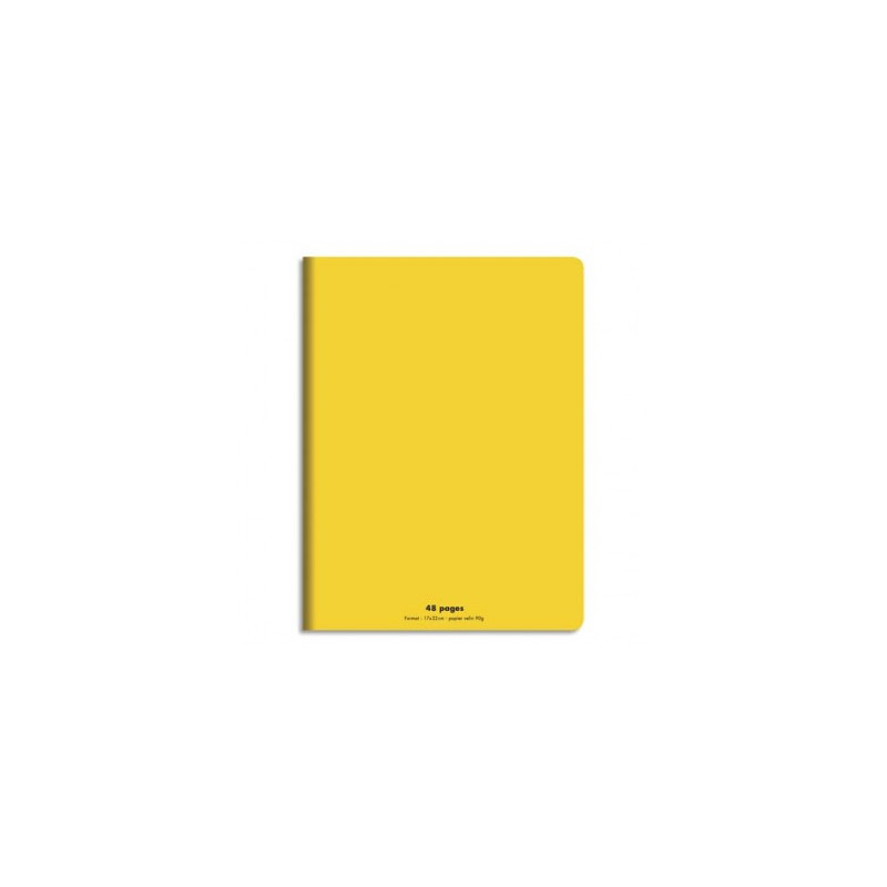 Cahier Piqûre 17x22cm 48 Pages Couverture PP Jaune 101302