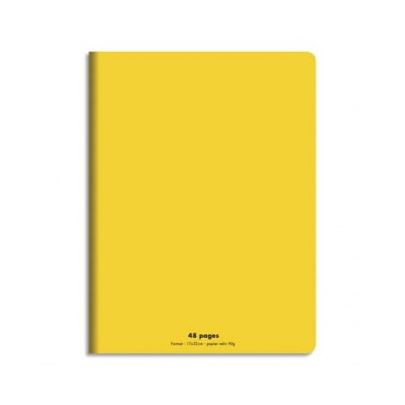 Cahier Piqûre 17x22cm 48 Pages Couverture PP Jaune 101302