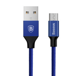 Baseus Câble Micro USB 1.50m 2A Tressé Bleu CAMYW-B13