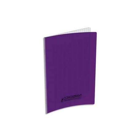 Cahier piqué 17x22 48 pages couverture PP violet 105472