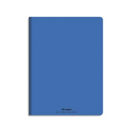 Cahier Piqué 17x22 60 Pages Couverture PP Bleu 100752