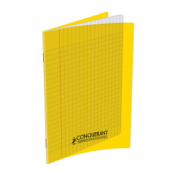 Cahier Piqûre 17x22 60P Couverture PP Jaune 101235