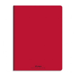 Cahier Piqué 17x22 60 Pages Couverture PP Rouge 100214