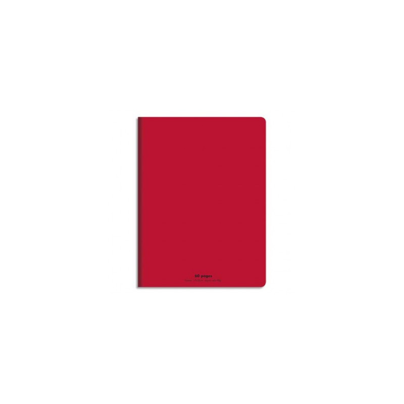 Cahier Piqué 17x22 60 Pages Couverture PP Rouge 100214