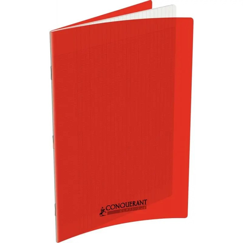 Conquerant Cahier 24x32 96 Pages Couverture PP Rouge 104919