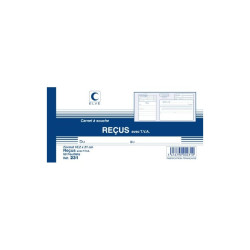 Elve Carnet de reçus à souche 105x210mm 50 feuilles LV231