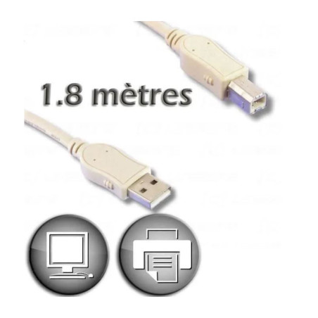 Lineaire Câble USB 2.0 A/B 1,80m PCUSB212C