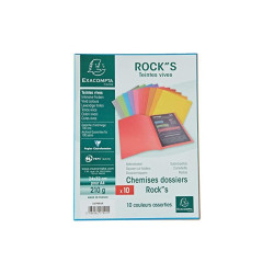 Exacompta Chemises 220g Pack 10 Couleurs Assorties 217001E