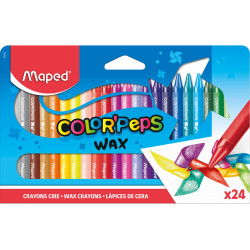 Maped Crayons cire Color'Peps 24 couleurs 861013M