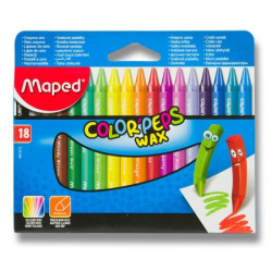 Maped Crayons de Cire 24 Couleurs Color'Peps 861012