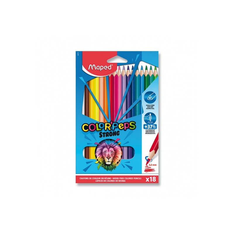 Maped Crayons Couleur Etui 18 Color'Pep Strong 862718