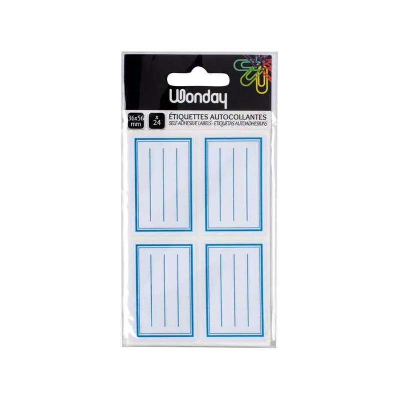 Wonday Étiquettes Écolier 24 Pochettes 550102