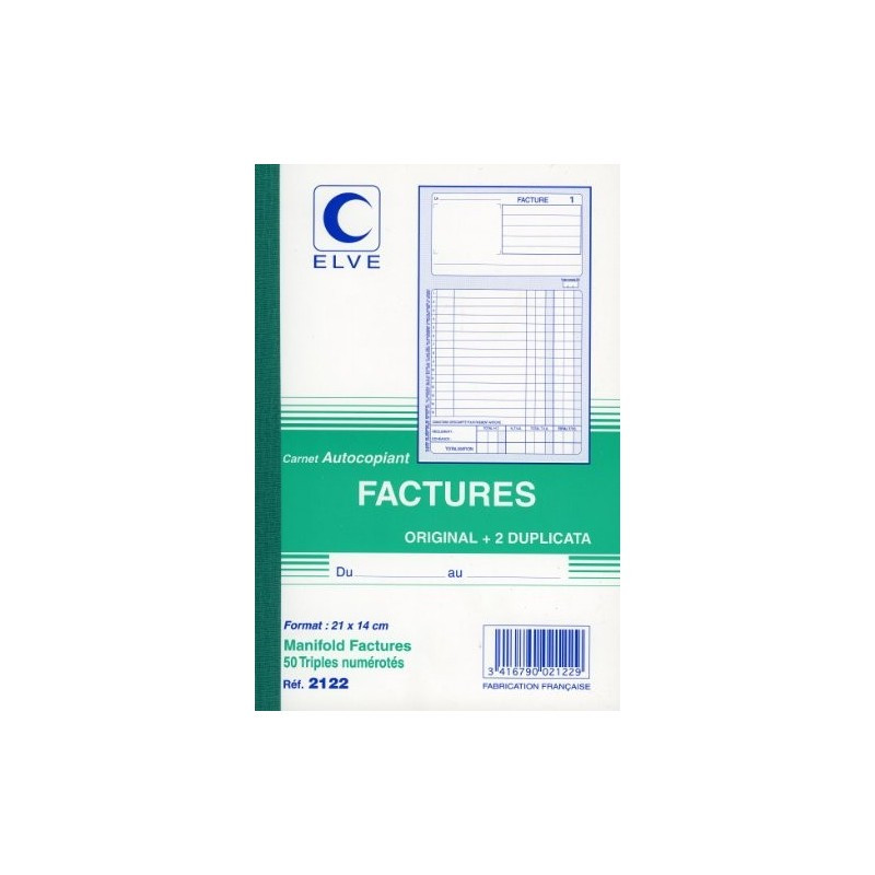 Elve Manifold de factures 140x210mm 50/3 LV2122