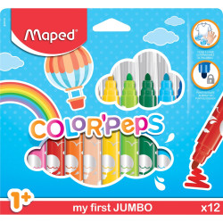 Maped Feutres Jumbo Color'Peps 12 Couleurs 846020