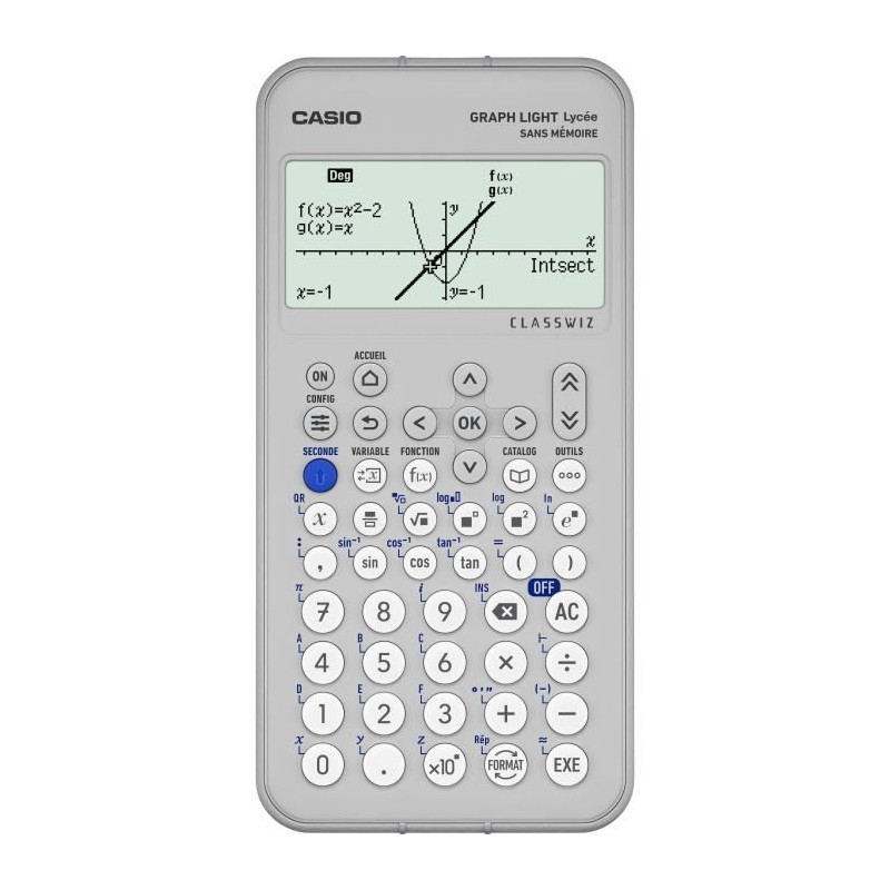 Casio Calculatrice Graphique Graph Light Blanche CAGRAPHLIGHTWET