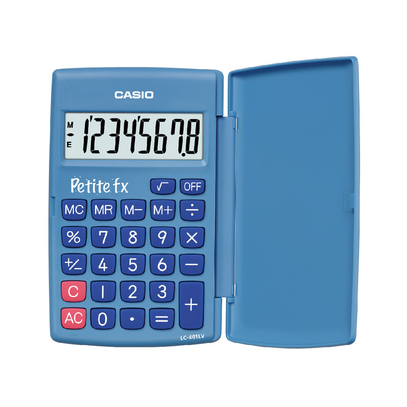 Casio Calculatrice LC401LV Petite FX Bleu CALC401LVBLEU