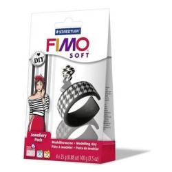 Fimo Set Bijoux Blanc et Noir 8025-05