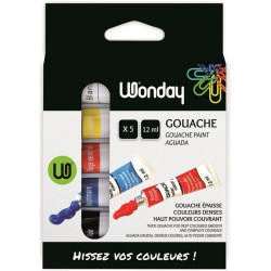 Wonday Gouache 5 Tubes 12ml Assortis 400092