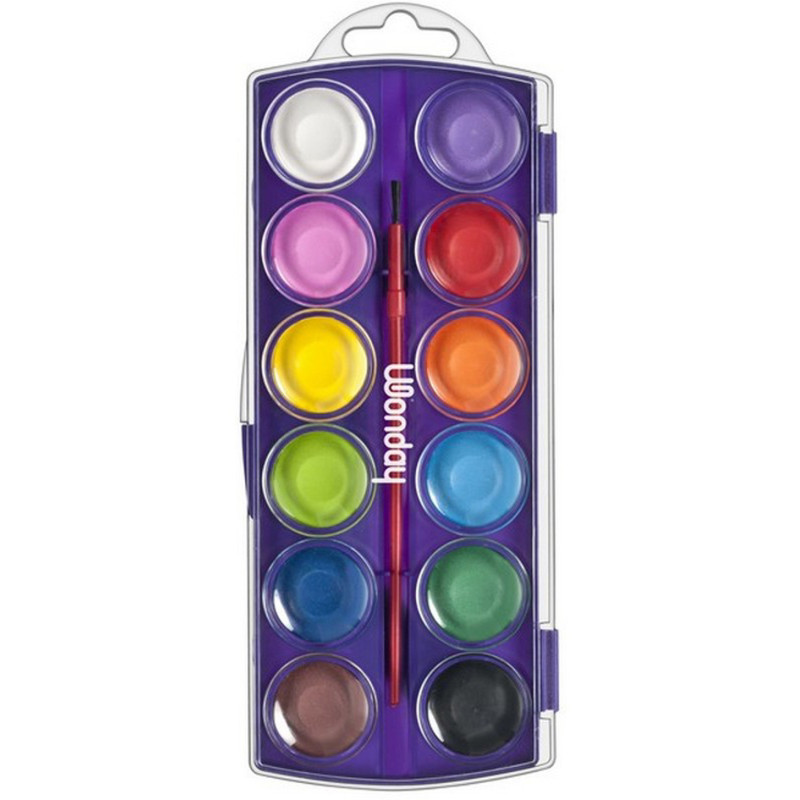 Wonday Gouache 12 couleurs + Pinceau 450092