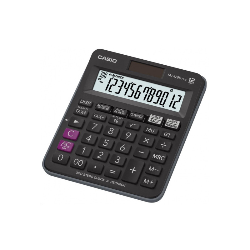 Casio Calculatrice de bureau MJ-120D Plus Noir CAMJ120DPLUSWEP