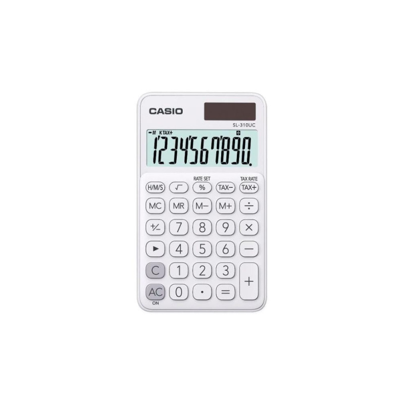 Casio Calculatrice de poche 10 chiffres Blanc CASL310UCWEWEC