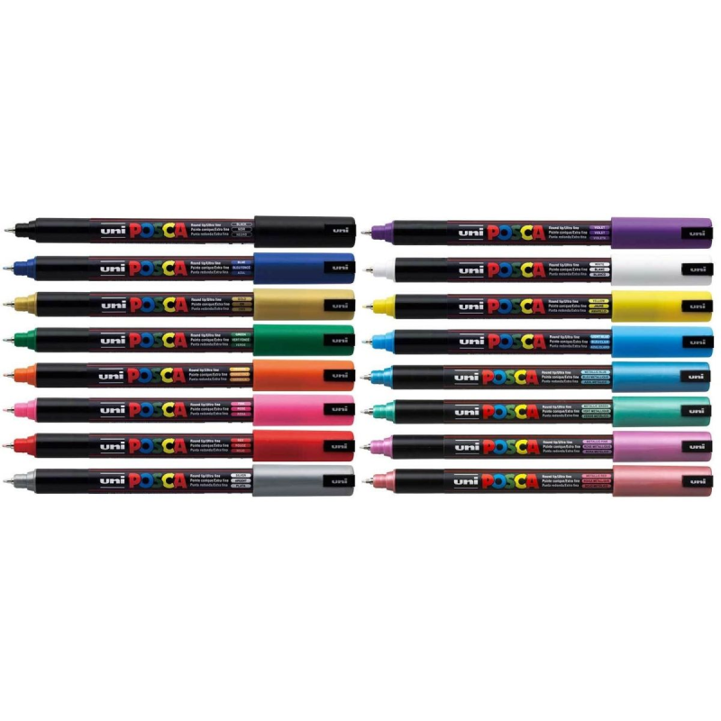 Posca Marqueur Ultra Fin 0.7mm Bleu Métallique PC1MR_BM