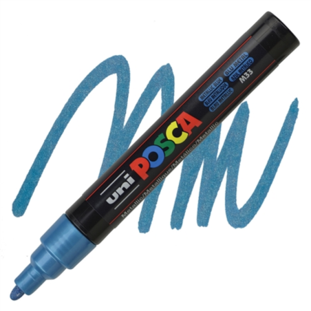 Posca Marqueur Pointe Moyenne 1.8/2.5mm Bleu Métallique PC5M_BM